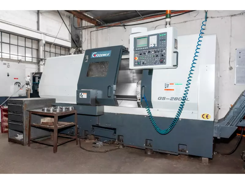 GS-280 ML - Max swing diameter: Ø 670 mm;Max turning diameter: Ø 400 mm;Max turning length: 1,134mm; Spindle speed: 3,500 rpm; Chuck Size: 254mm.webp